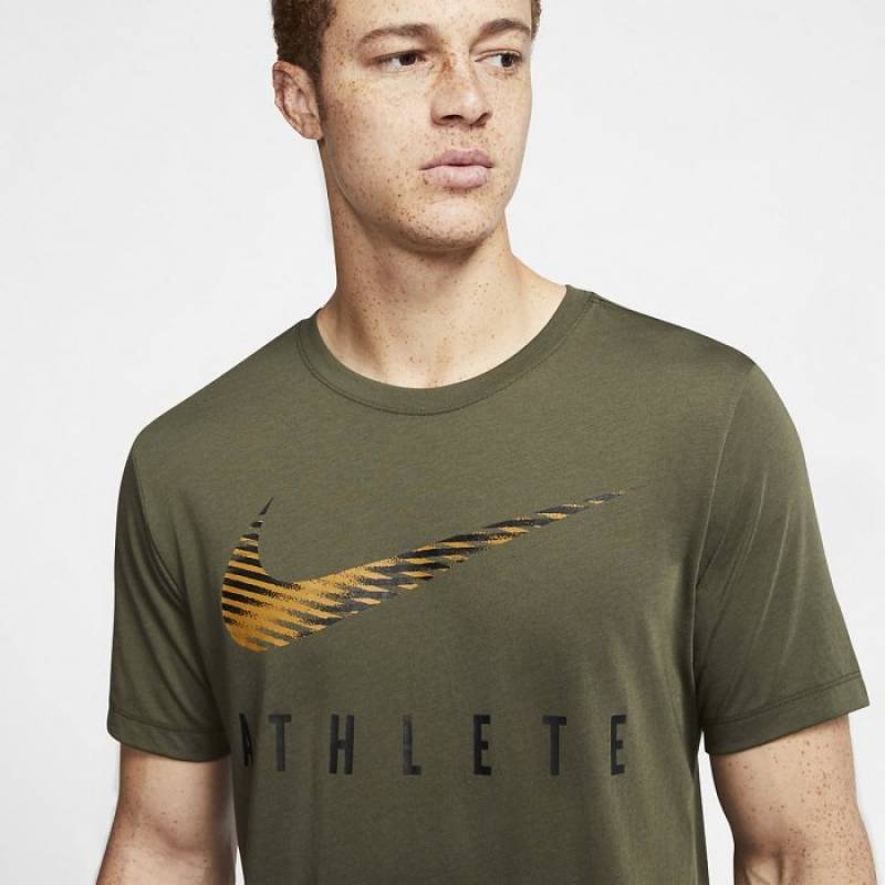 Herren T-SHirt Nike ATHLETE graphic DK - grau