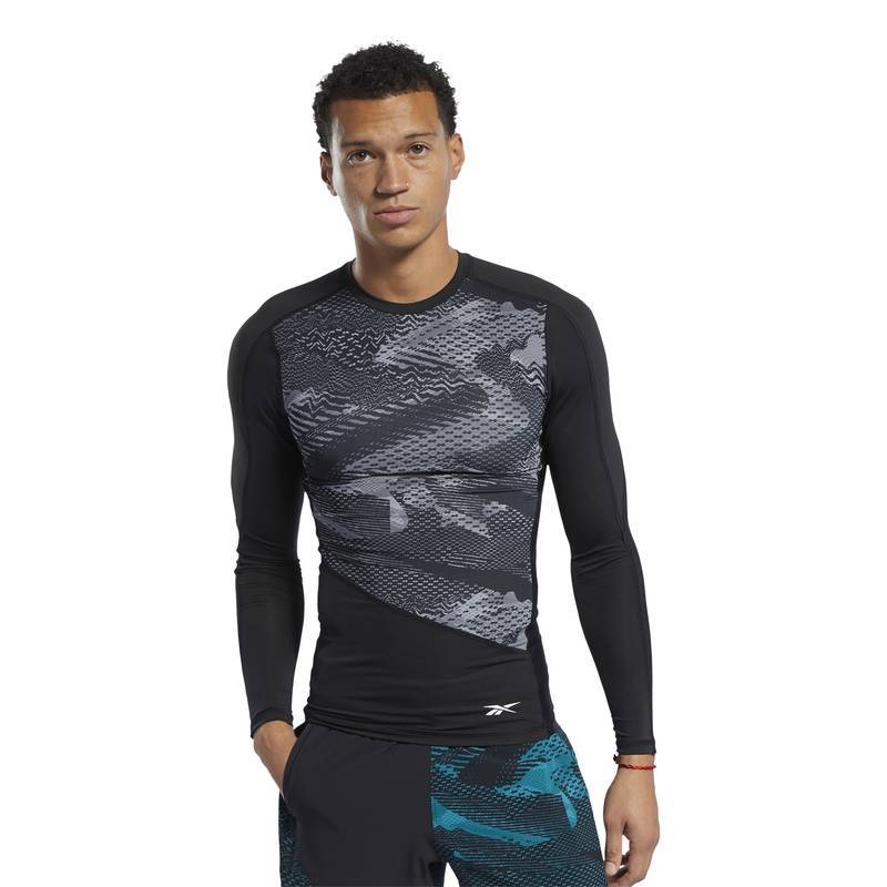 Man compression T-Shirt TS LS Tee - AOP - FJ4591