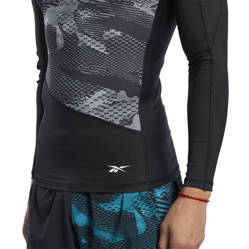 Man compression T-Shirt TS LS Tee - AOP - FJ4591