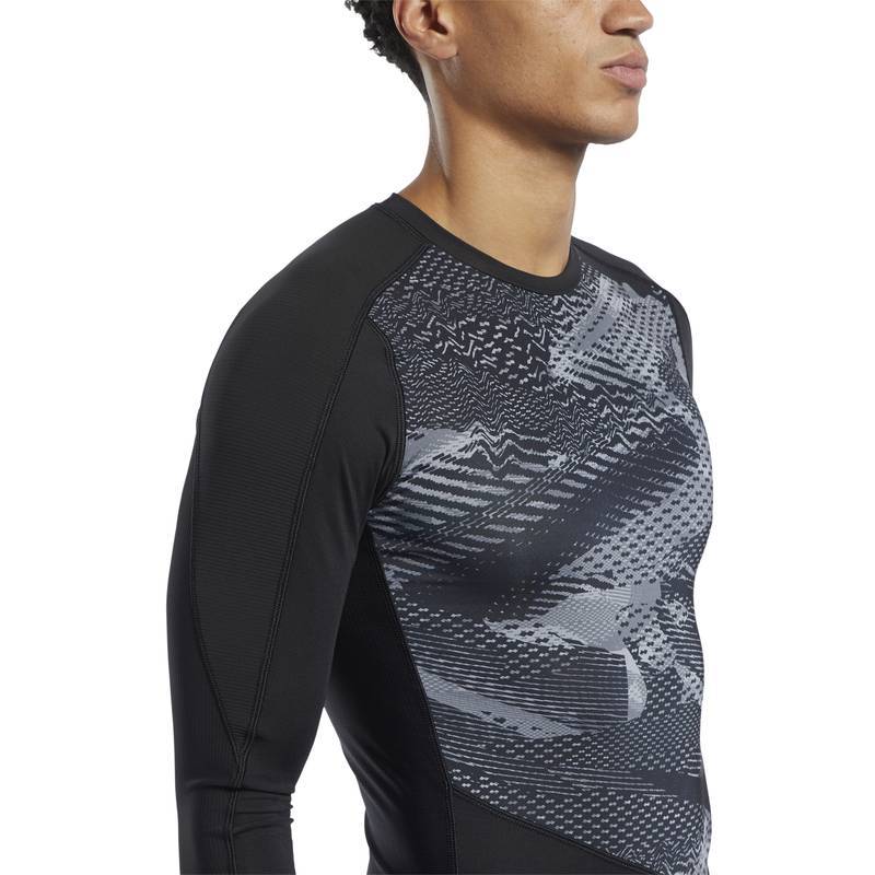 Man compression T-Shirt TS LS Tee - AOP - FJ4591