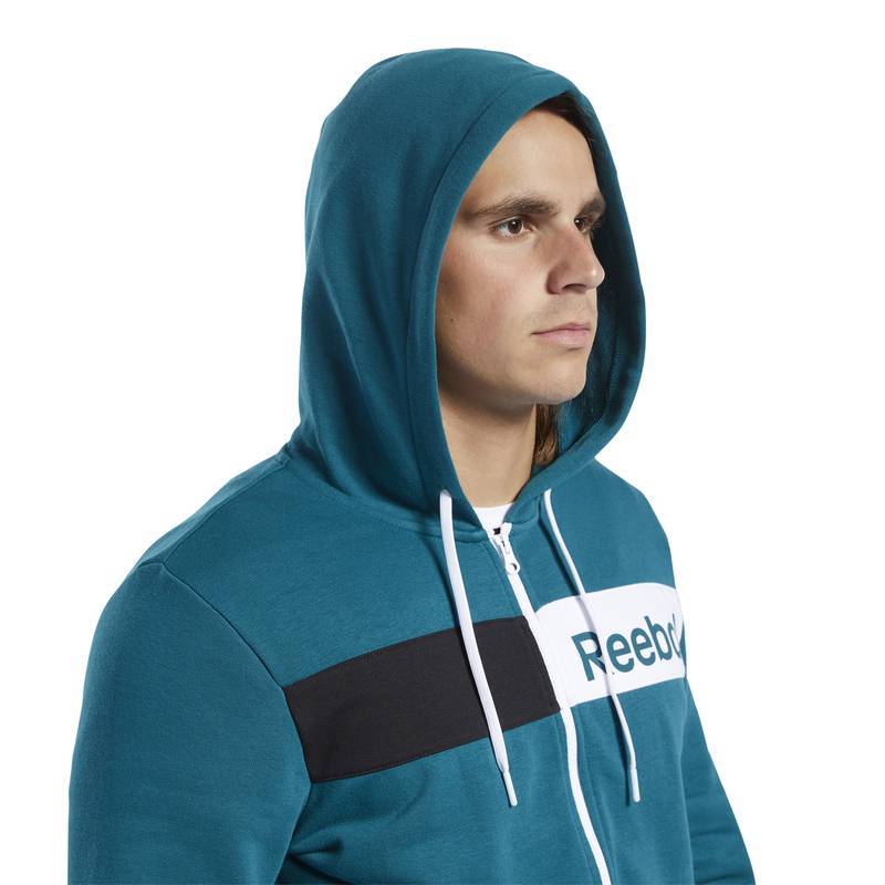 Man hoodie TE LINEAR LOGO FZ HOODIE - FJ4696