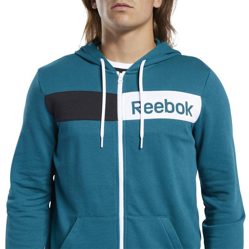 Man hoodie TE LINEAR LOGO FZ HOODIE - FJ4696