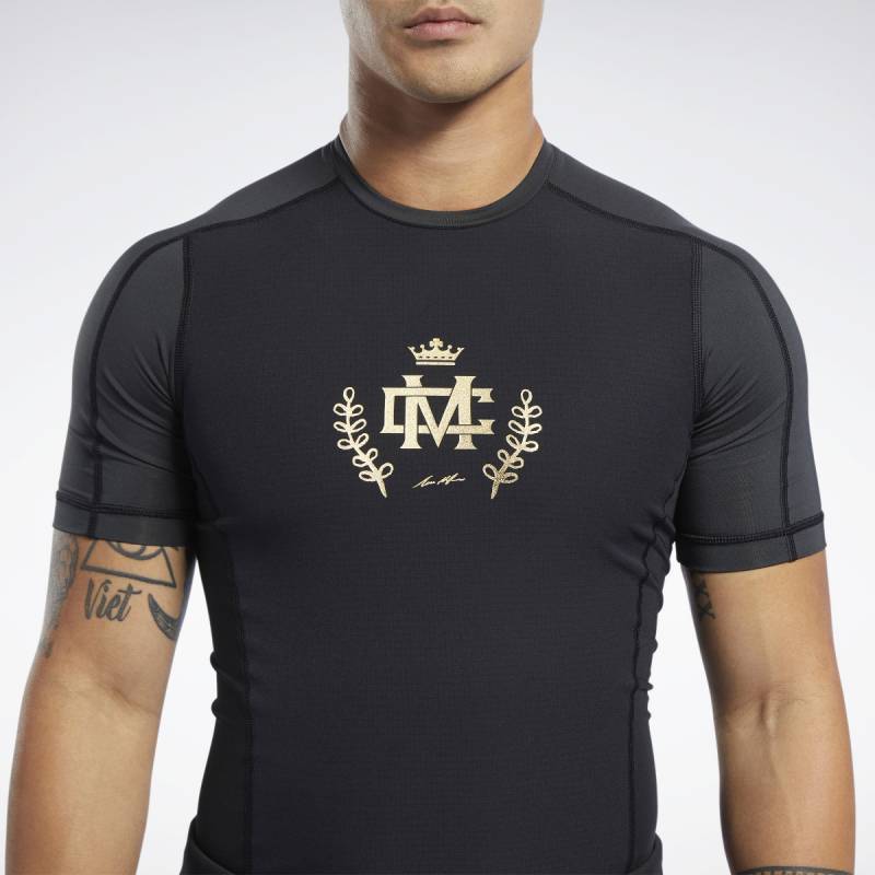 Man T-Shirt Les Mills Combat CMG SS RASHGAURD - FM1494
