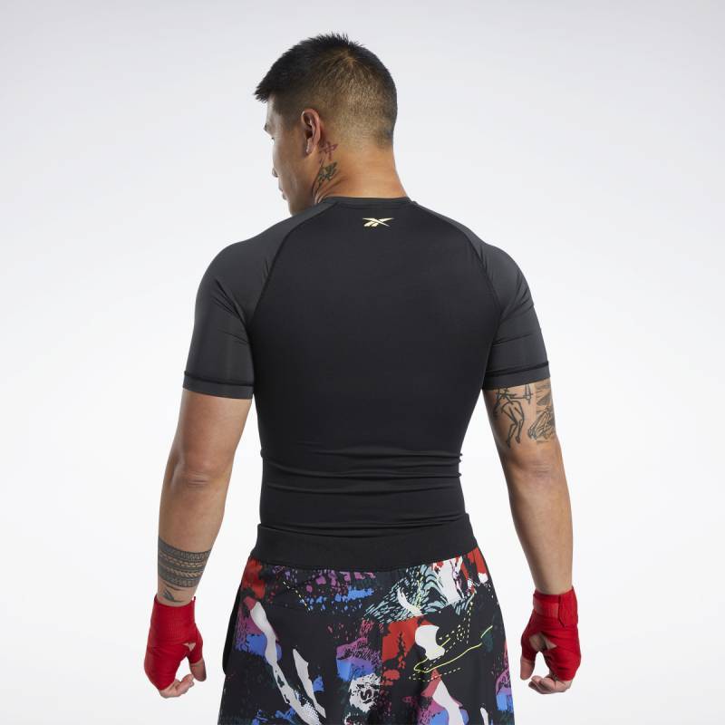 Man T-Shirt Les Mills Combat CMG SS RASHGAURD - FM1494