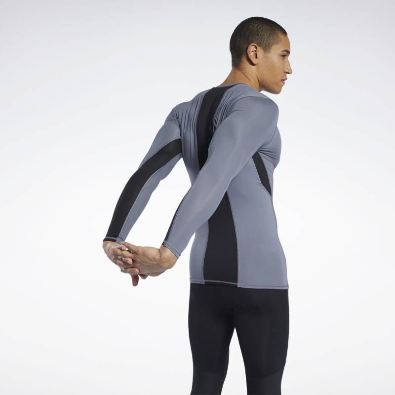 Pánské kompresní triko Workout R LO SLEEVE SOLID - FP9106