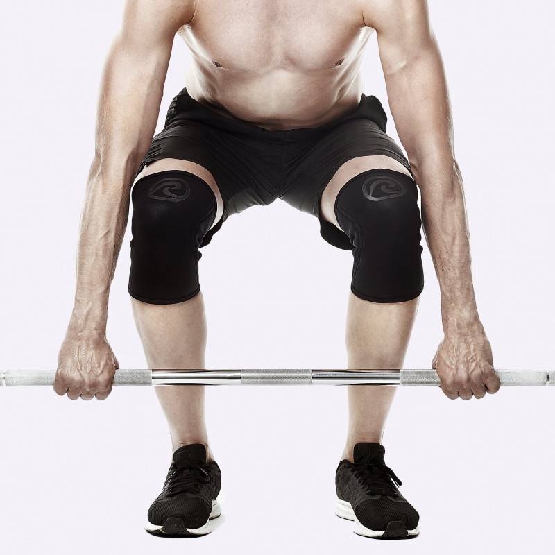 Knee bandage Rehband RX - 7 mm - carbon