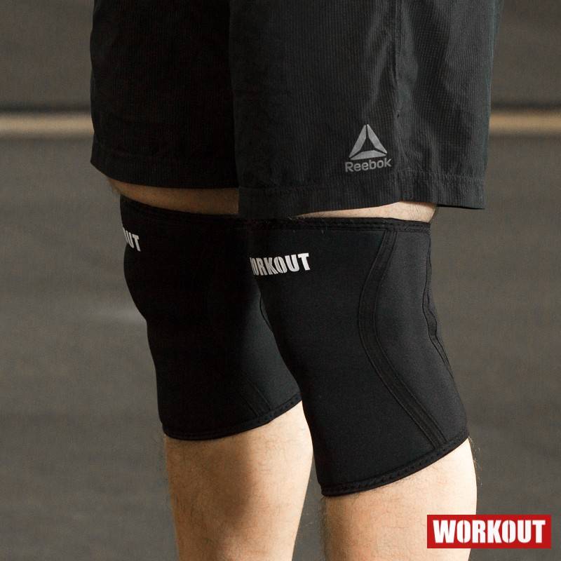 Bandáž kolene WORKOUT 5 mm - pár - černá