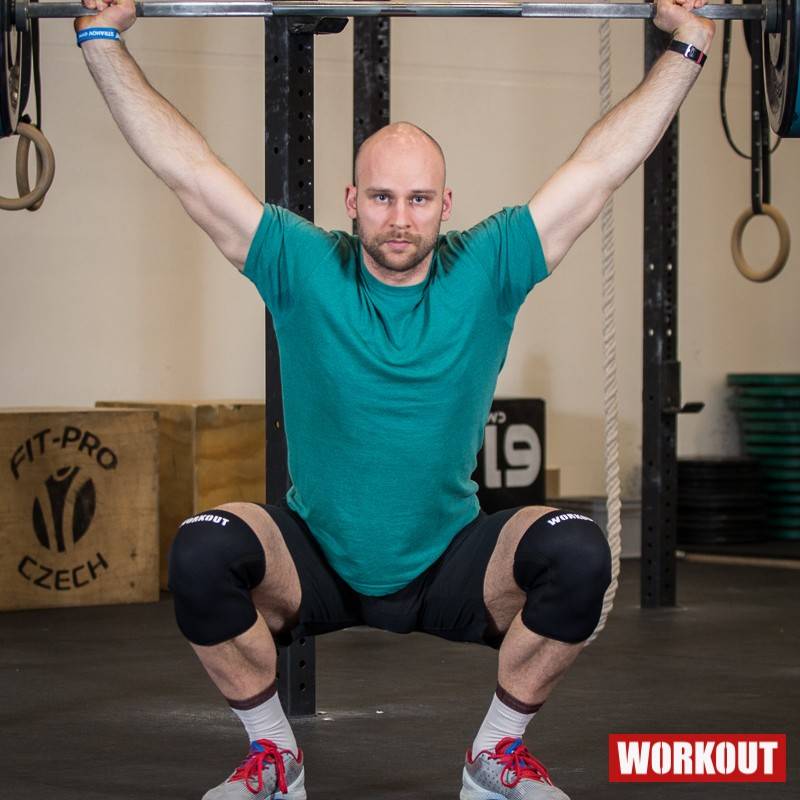 Bandáž kolene WORKOUT 7 mm - pár - černá