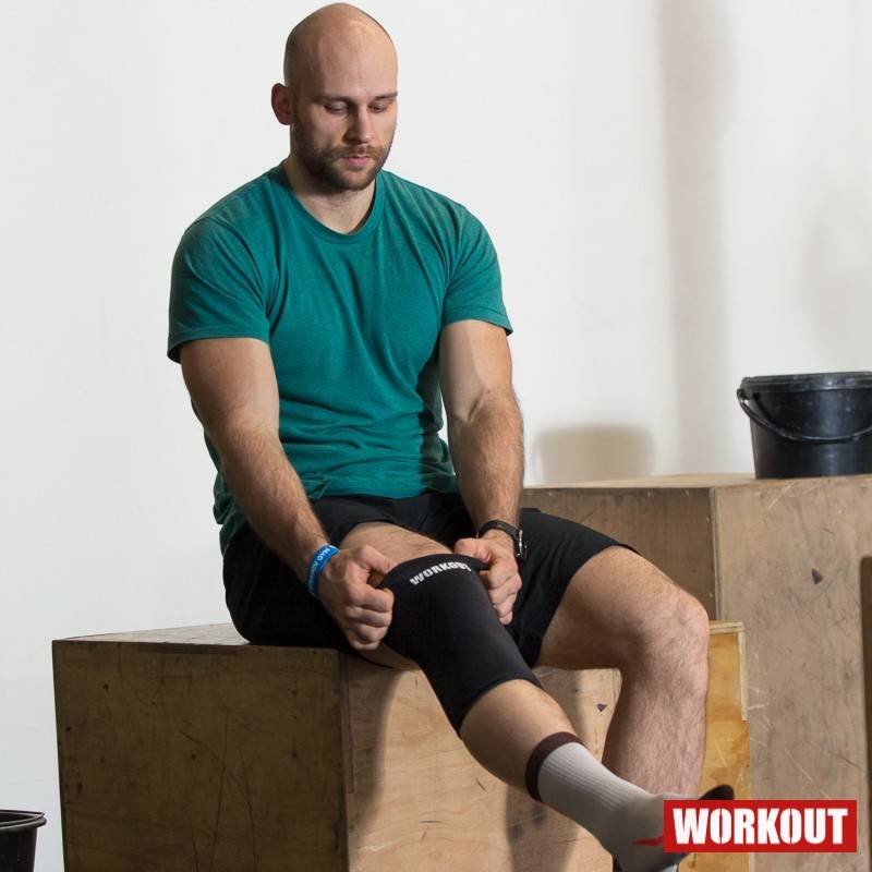 Knee sleeve WORKOUT 7 mm - pair - black