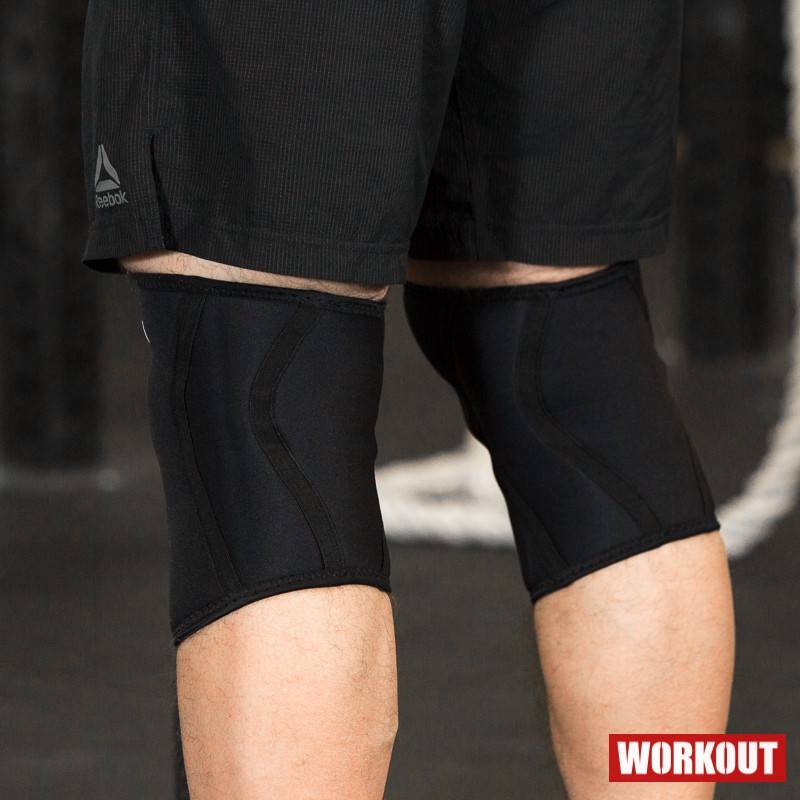 Kniebandage Workout / mm - schwarz/Pair