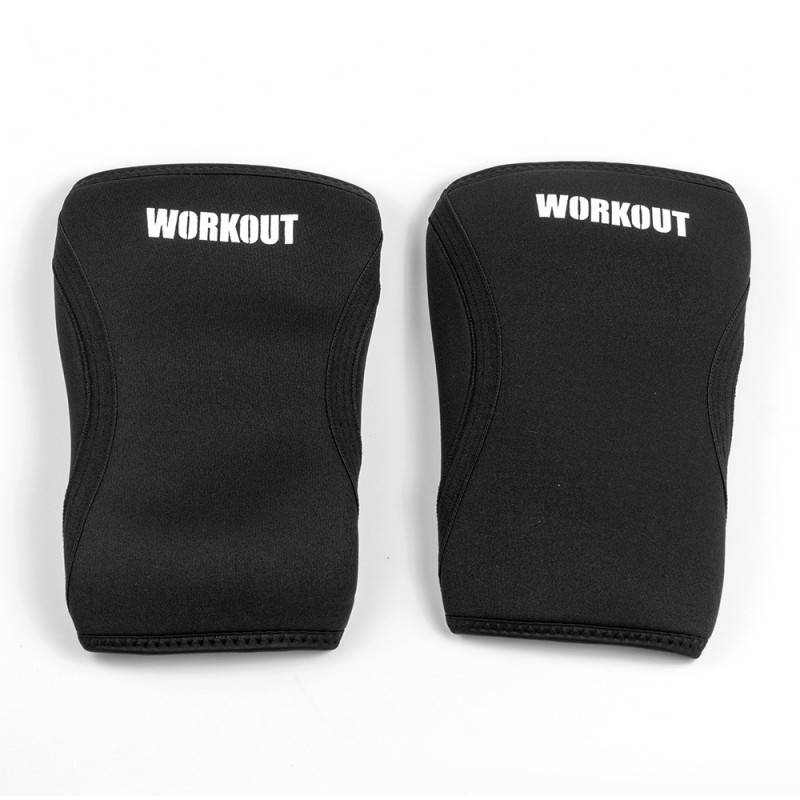 Bandáž kolene WORKOUT 7 mm - pár - černá