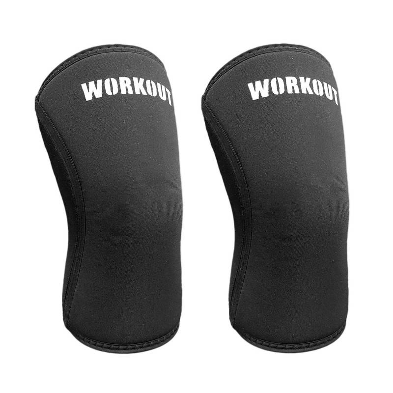 Bandáž kolene WORKOUT 7 mm - pár - černá