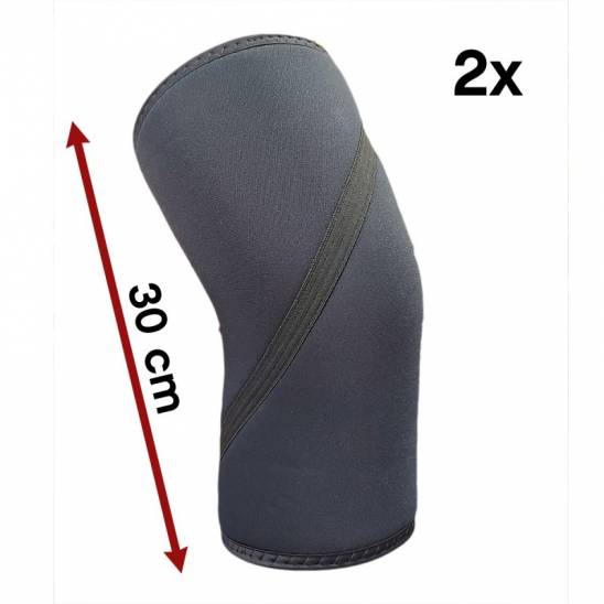 Bandáž kolene WORKOUT 7 mm - pár - dlouhé / černé