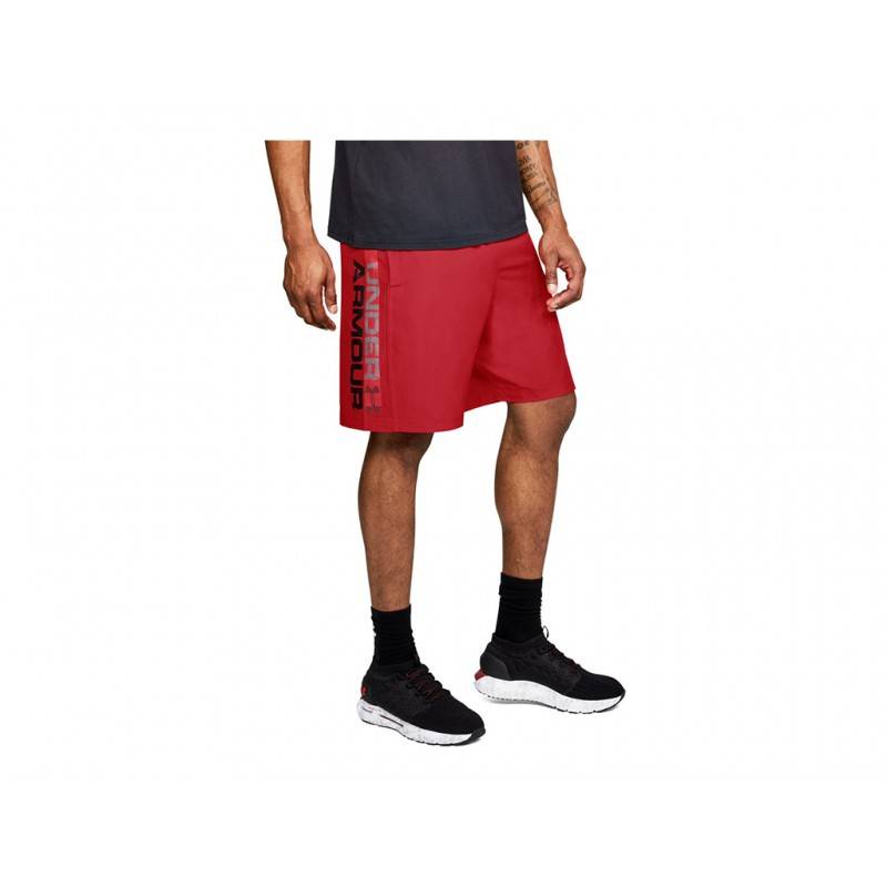 Man Shorts Under Armour Woven Graphic Wordmark red