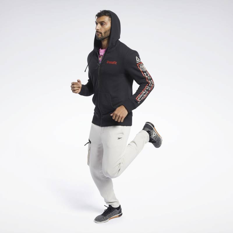 Pánská mikina Reebok CrossFit FZ Graphic Hoodie - FK4343