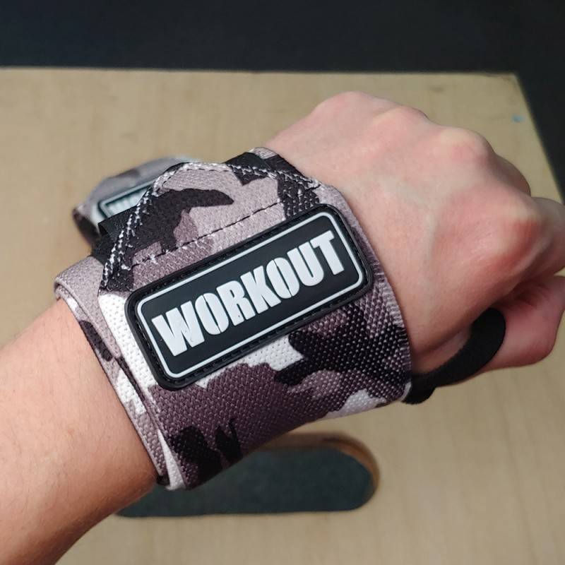 Handgelenkbandagen WORKOUT 48 cm - grau camo 