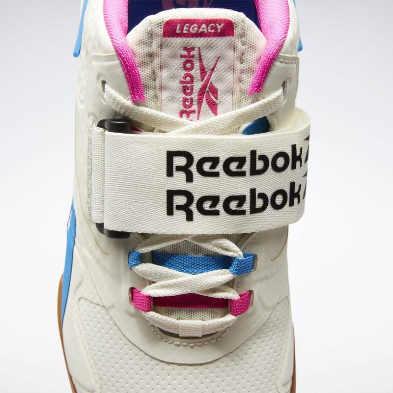 Woman weightlifting shoes Legacy Lifter II - White/Blue/Pink