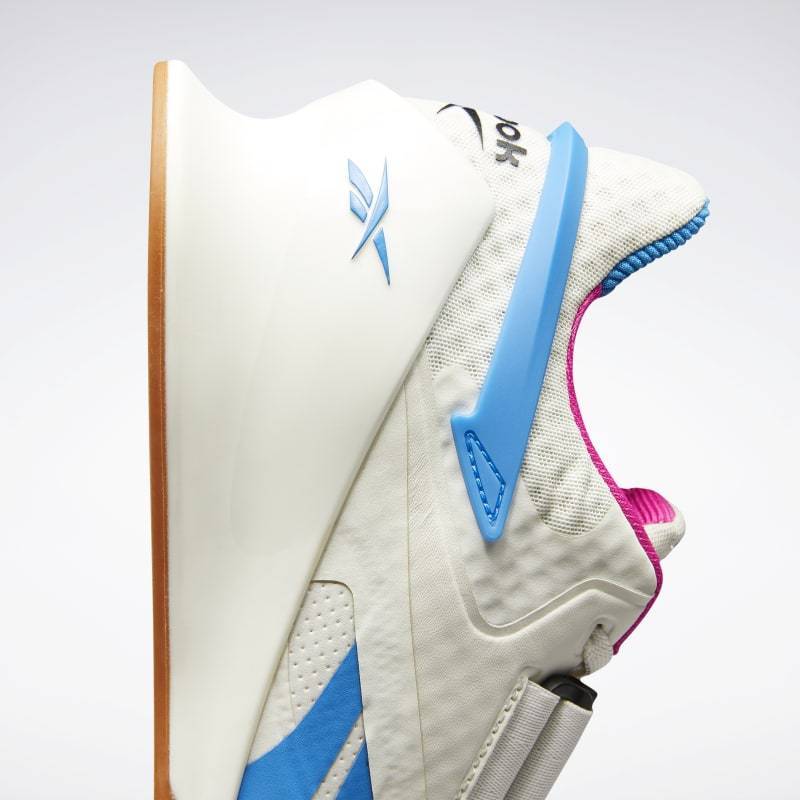 Woman weightlifting shoes Legacy Lifter II - White/Blue/Pink