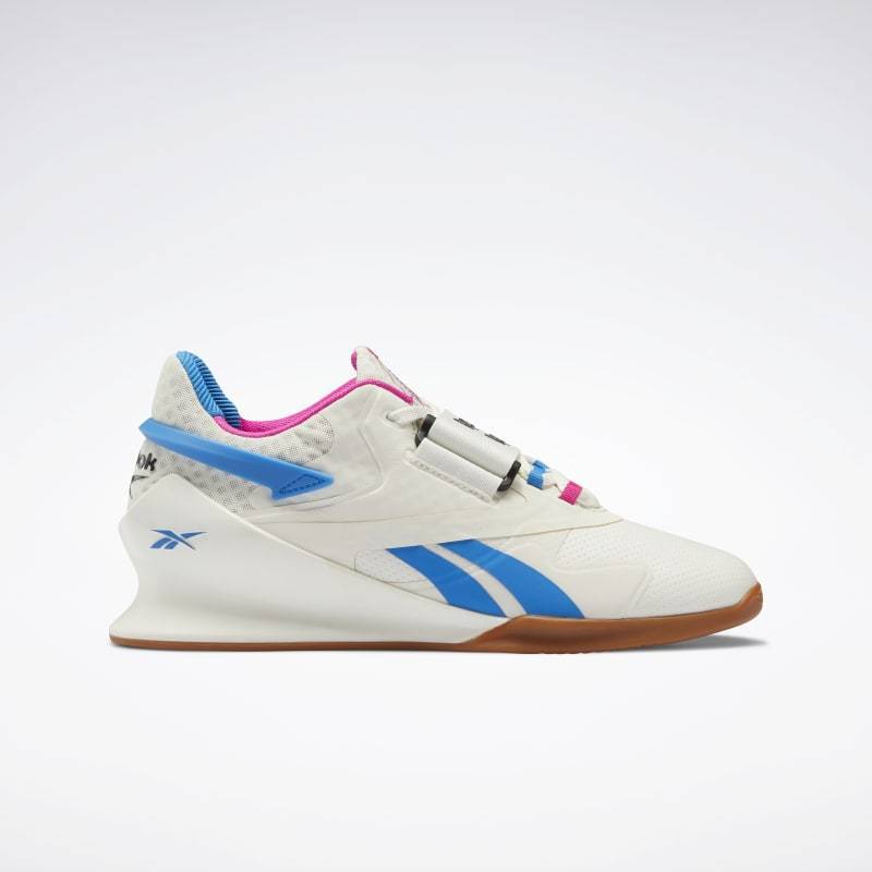 Woman weightlifting shoes Legacy Lifter II - White/Blue/Pink