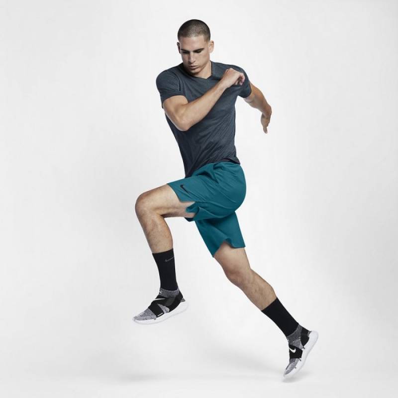 Man Shorts Nike Pro FLEX SHORT WOVEN 2.0 - turquoise