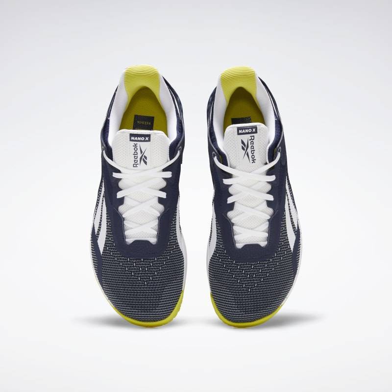Pánské boty Reebok CrossFit Nano X - Modrá/Bílá/Žlutá - FW8473