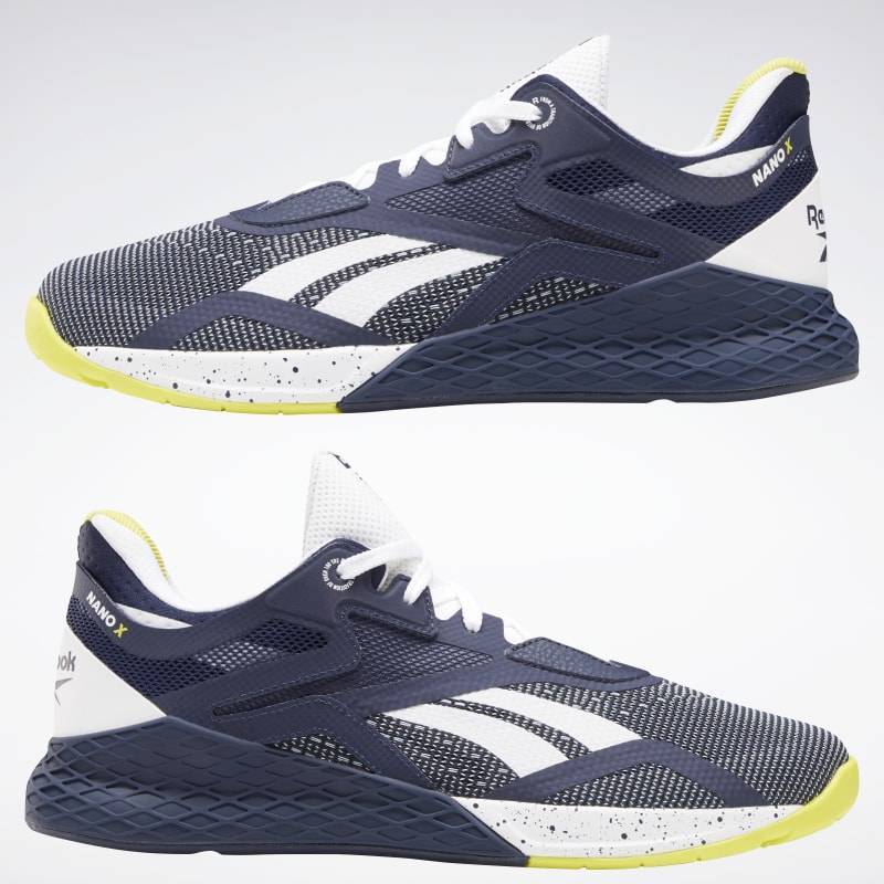 Pánské boty Reebok CrossFit Nano X - Modrá/Bílá/Žlutá - FW8473