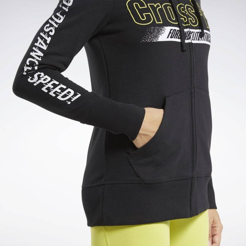 Woman hoodie Reebok CrossFit FEF Graphic Full Zip - FU2552