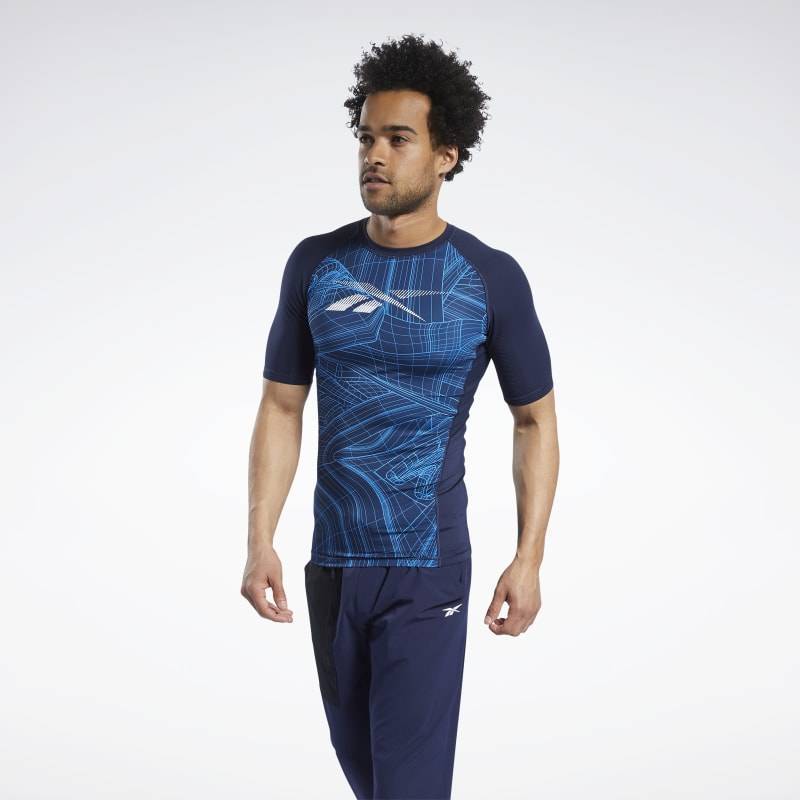 Man compression T-Shirt TS AOP SS - FU2989