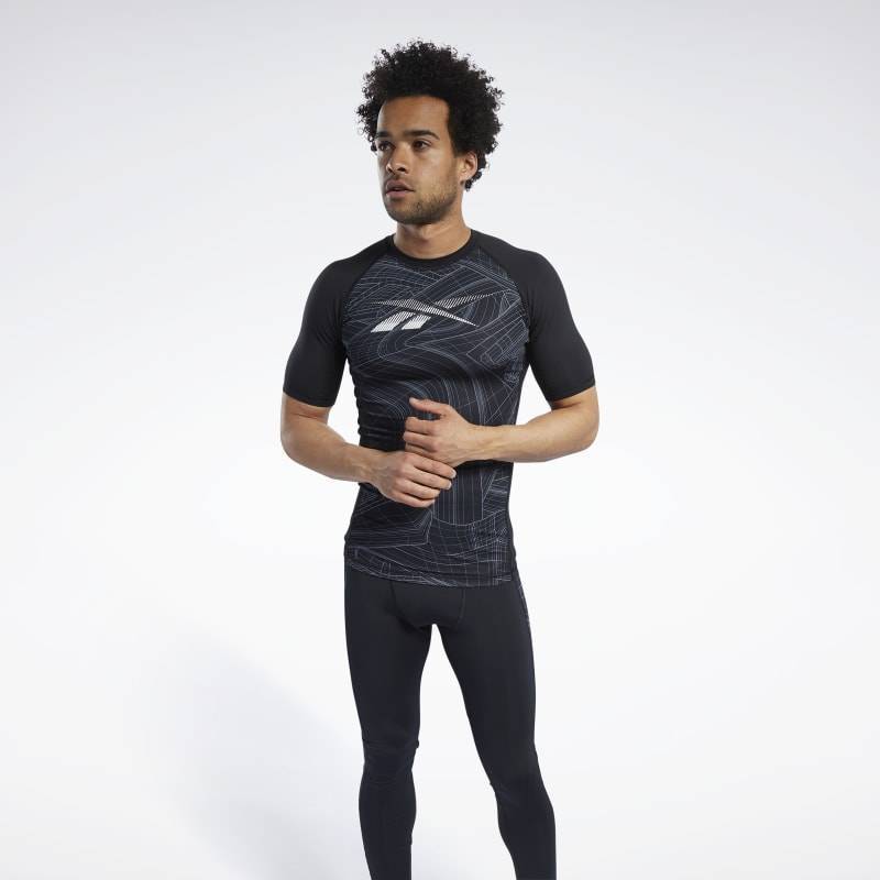 Man compression T-Shirt TS AOP SS - FS8579