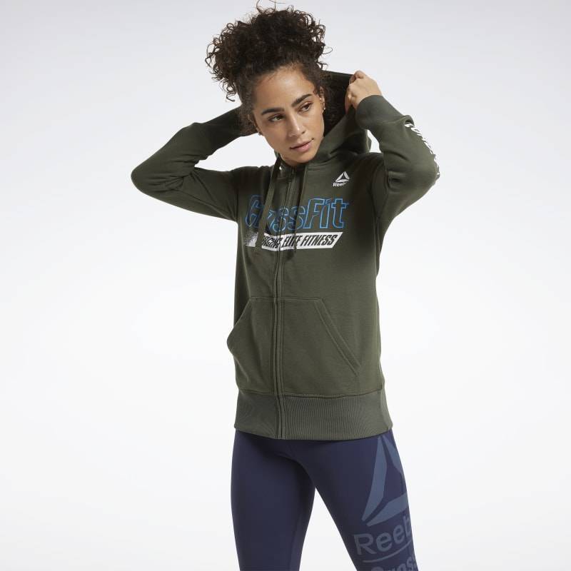 Damen Sweatshirt Reebok CrossFit FEF Graphic Full Zip - FU2553
