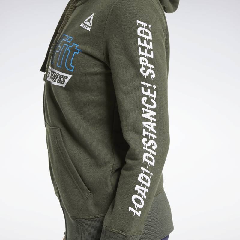 Woman hoodie Reebok CrossFit FEF Graphic Full Zip - FU2553