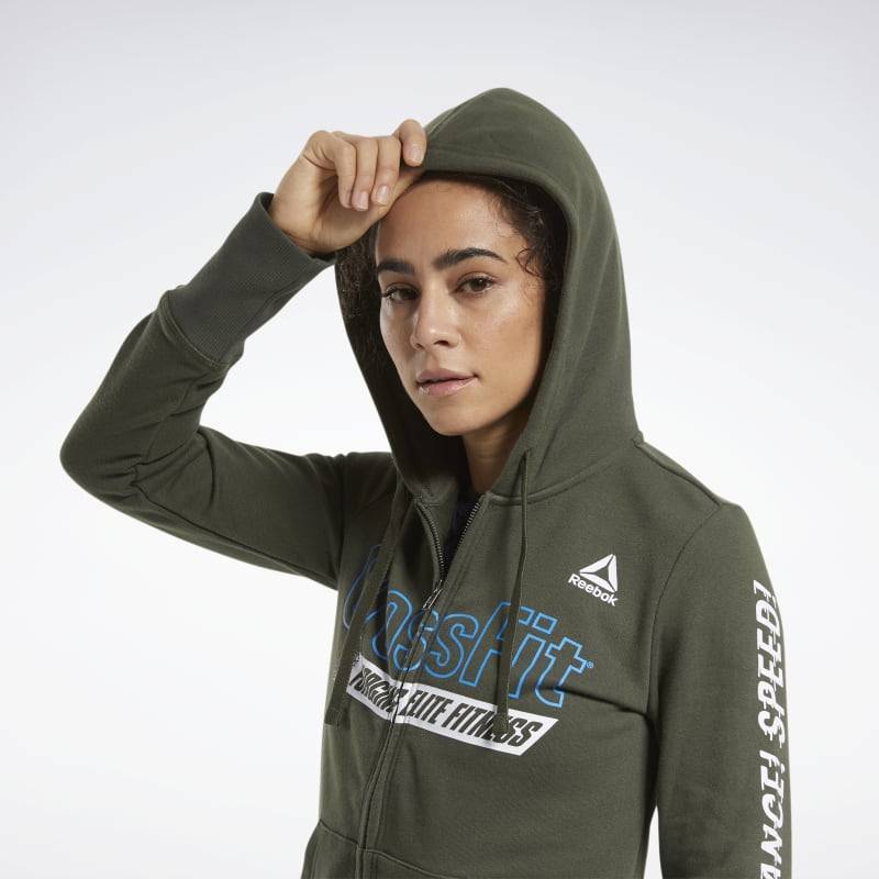 Dámská mikina Reebok CrossFit FEF Graphic Full Zip - FU2553