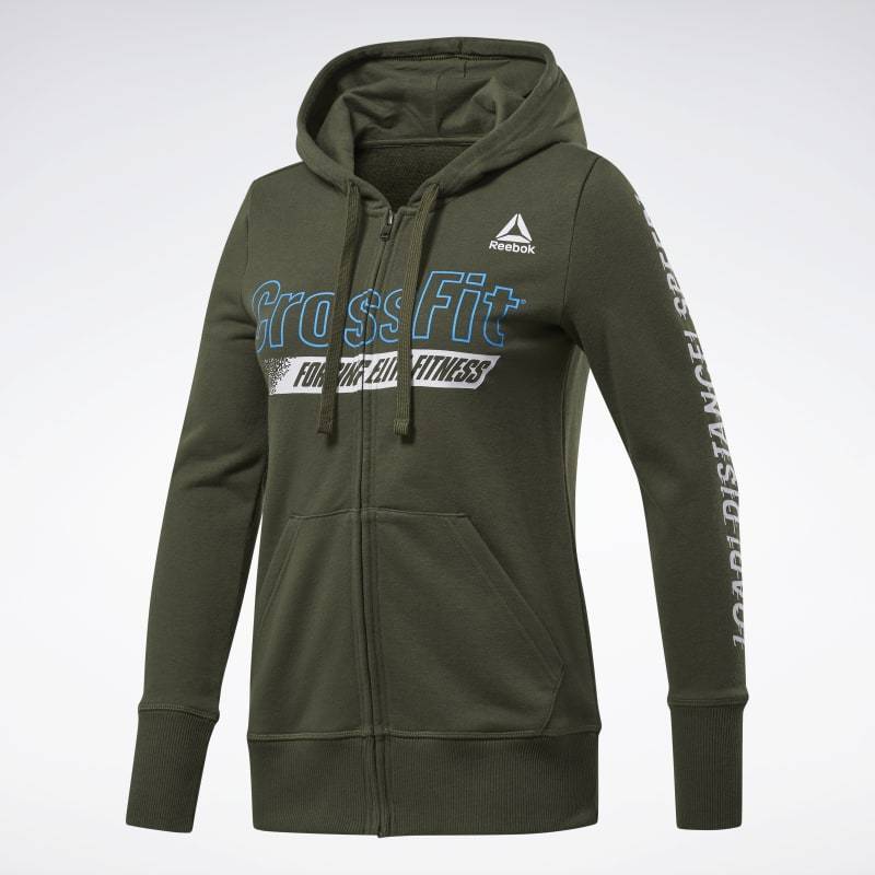 Woman hoodie Reebok CrossFit FEF Graphic Full Zip - FU2553