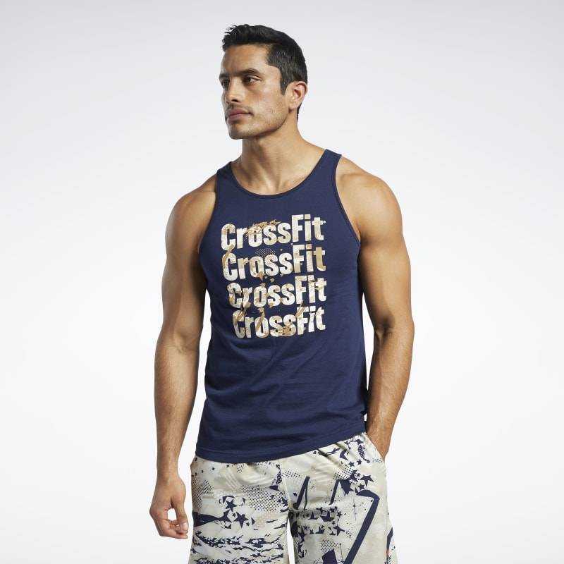Herrentop Reebok CrossFit Games Print Logo Tank - FU1787