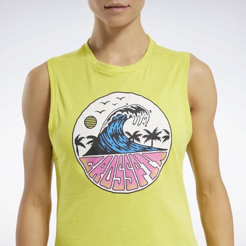 Woman T-Shirt Reebok CrossFit Tidal Wave Muscle - FS7608