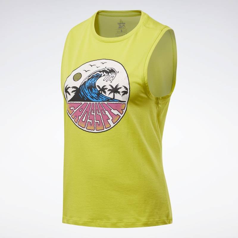 Damen T-Shirt Reebok CrossFit Tidal Wave Muscle - FS7608