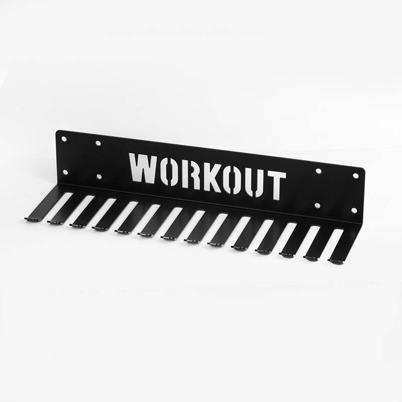 WORKOUT věšák pro švihadla/gumy na stěnu - černý