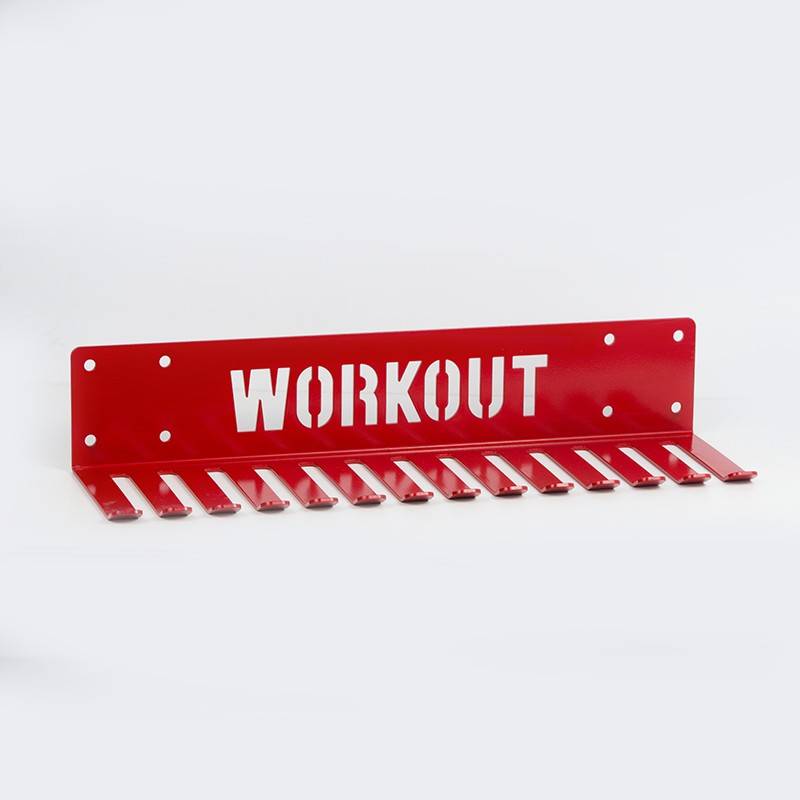 WORKOUT věšák pro švihadla/gumy na stěnu - červený