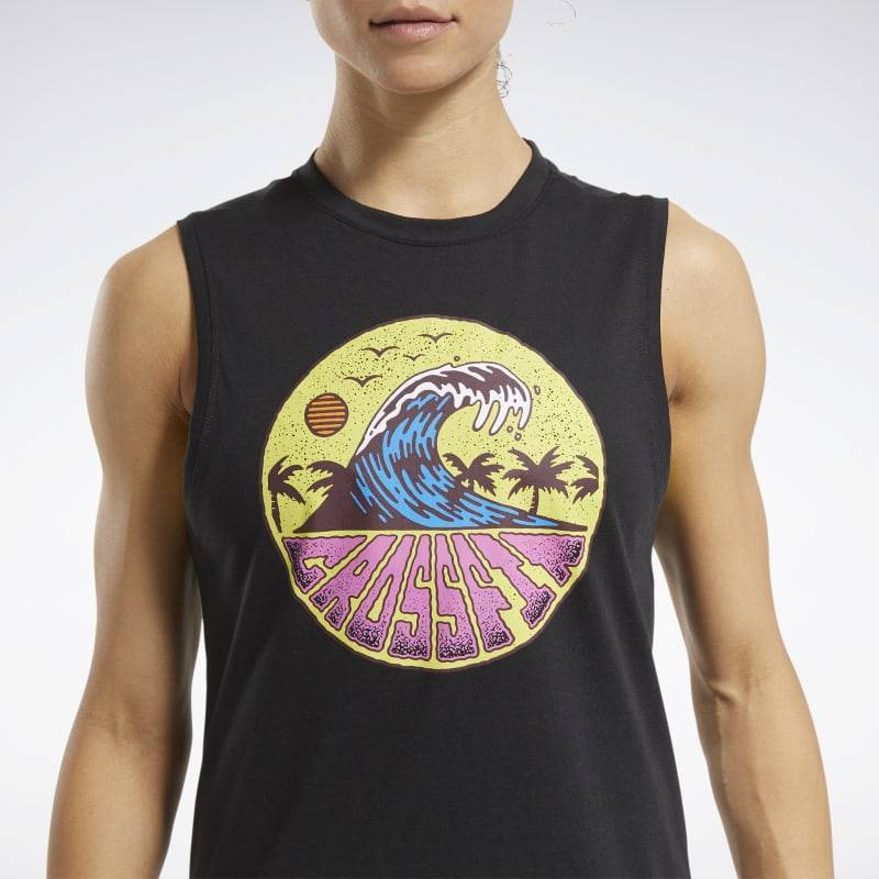 Woman T-Shirt Reebok CrossFit Tidal Wave Muscle - FU2549