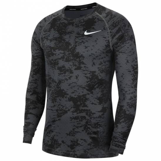 nike men's pro 365 camo print long sleeve shirt