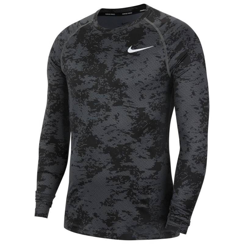 Pánské triko s dlouhým rukávem camo grey