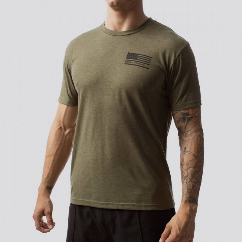 Herren T-Shirt American Protector 2.0 - militär grün