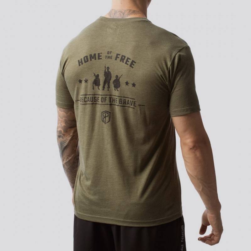 Herren T-Shirt American Protector 2.0 - militär grün