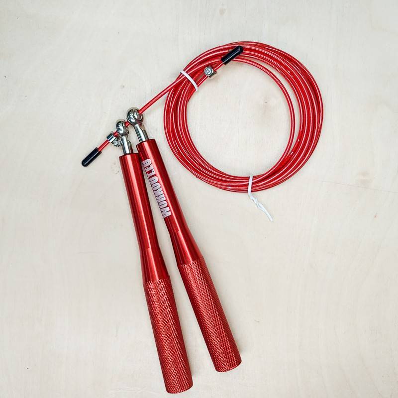 Springseil WORKOUT aluminum - rot