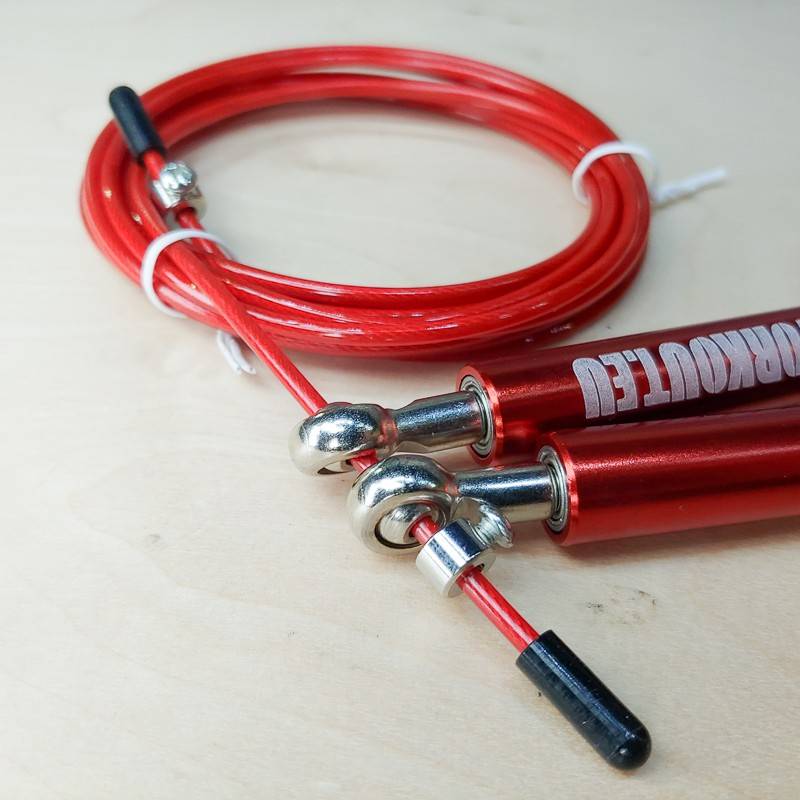 Springseil WORKOUT aluminum - rot