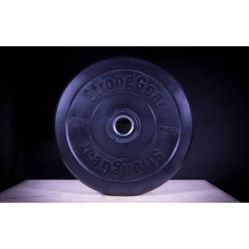 Černé bumper kotouče 25 kg