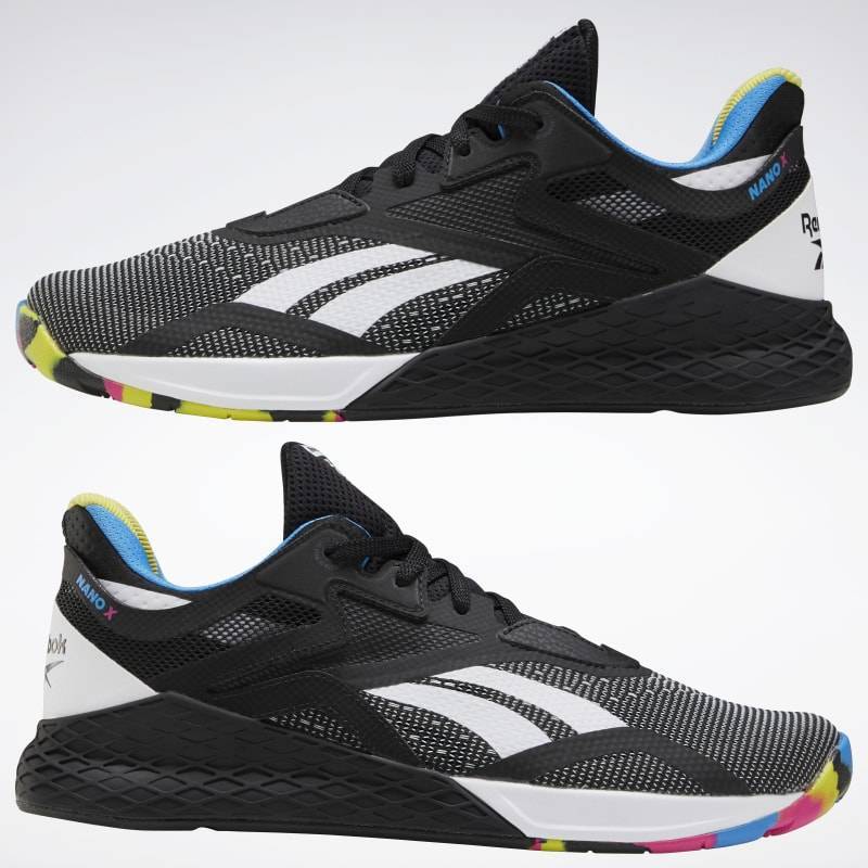 Pánské boty Reebok Nano X - Černá/Modrá/Chartreuse - FW8127