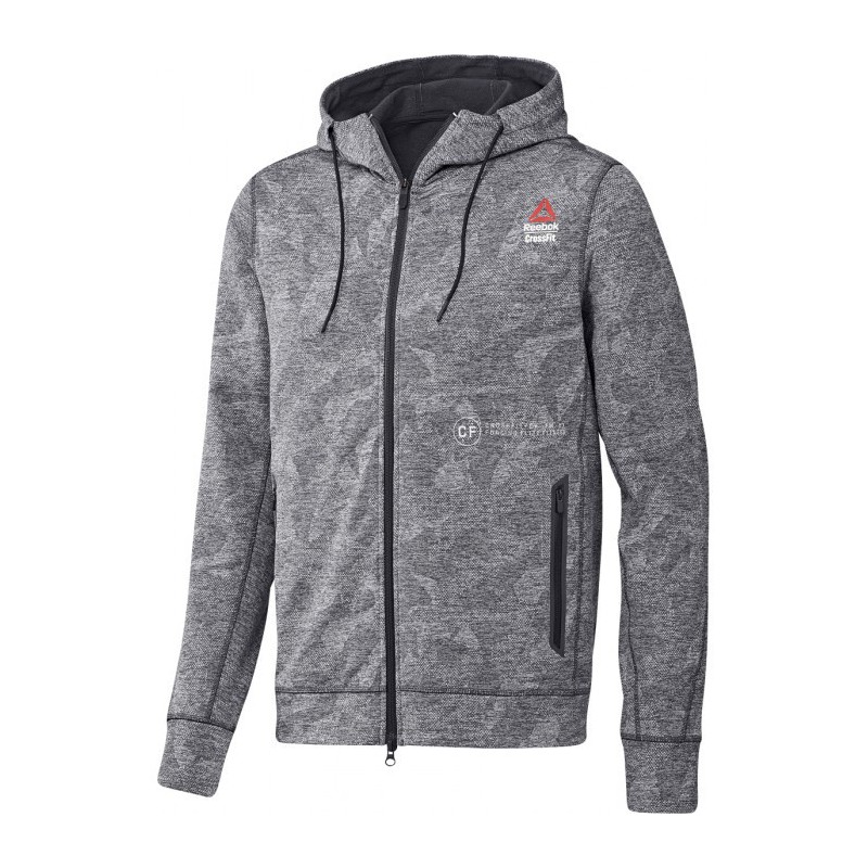 Man hoodie CrossFit FLEECE FULL ZIP BK1132
