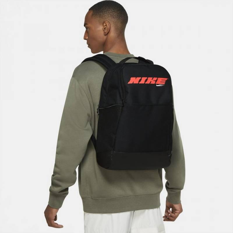 Sportovní batoh Nike Brasilia black extra large (red logo)