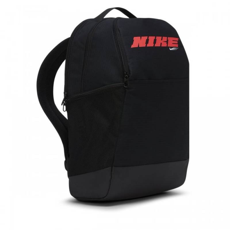 Sporttasche Nike Brasilia - extra gross, schwarz (rotes Logo)